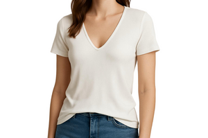 Zara Ribbed Top Size Medium Shirt White Tee